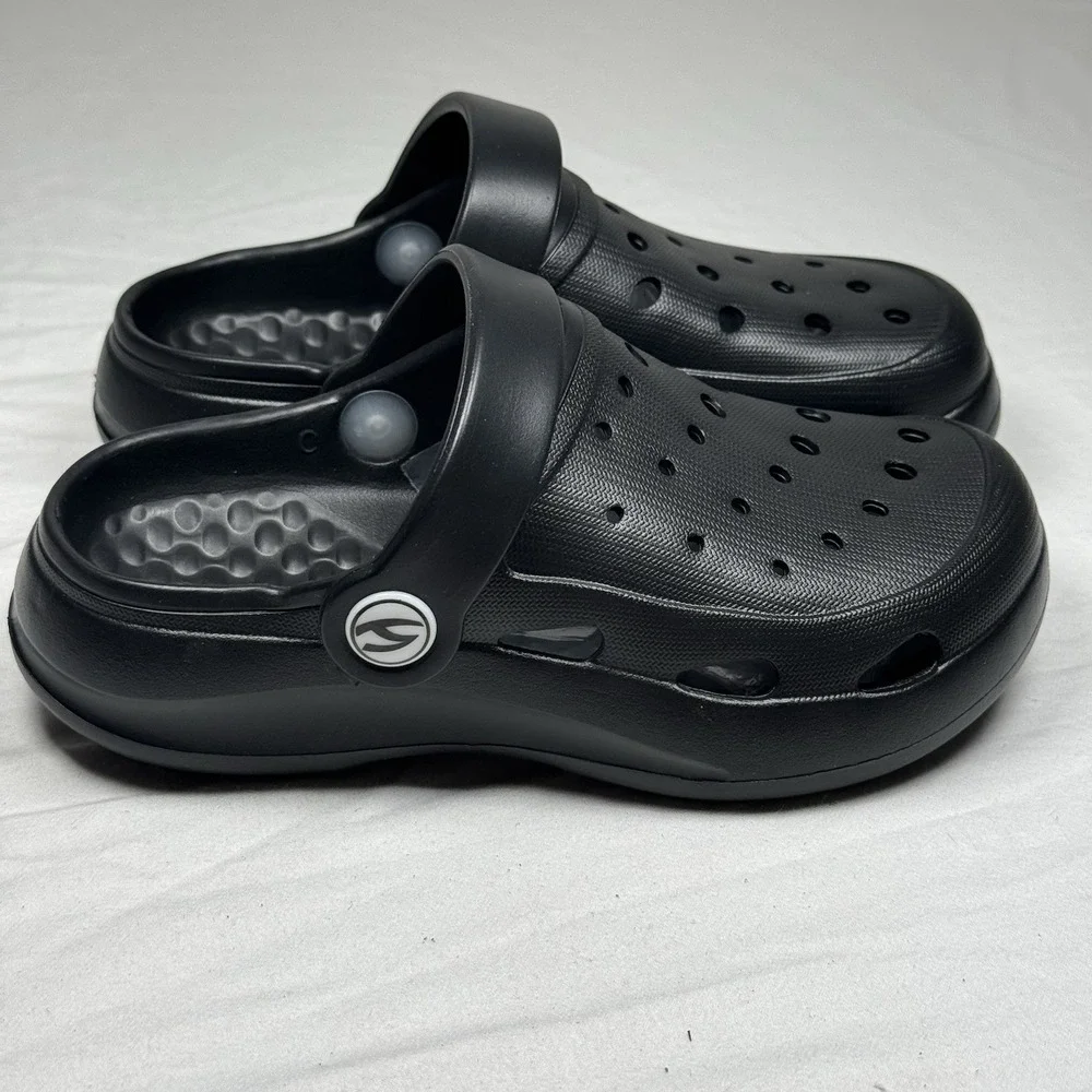 Kids Black Clogs Size 11 Toddler Slip On‎ Sandals Charms Lightweight Shoes